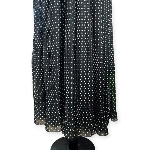 NEW GIAMBA Paris Polka Dots Collared Maxi Dress Black ITALY SIZE 42 US 6 NWT - Picture 10 of 15